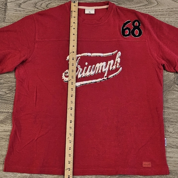 Triumph Motorcycles Sixty8 Short Sleeve Thermal Knit Shirt - Red - Size XL - Picture 12 of 12